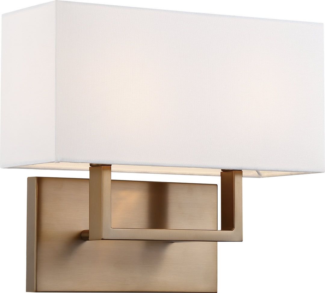 Nuvo Tribeca 60-6717 Wall Light - Burnished Brass / White