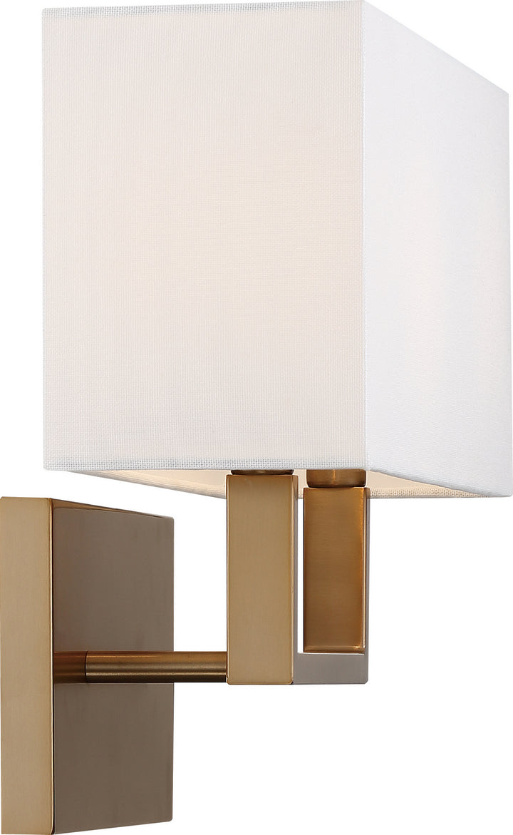 Nuvo Tribeca 60-6717 Wall Light - Burnished Brass / White