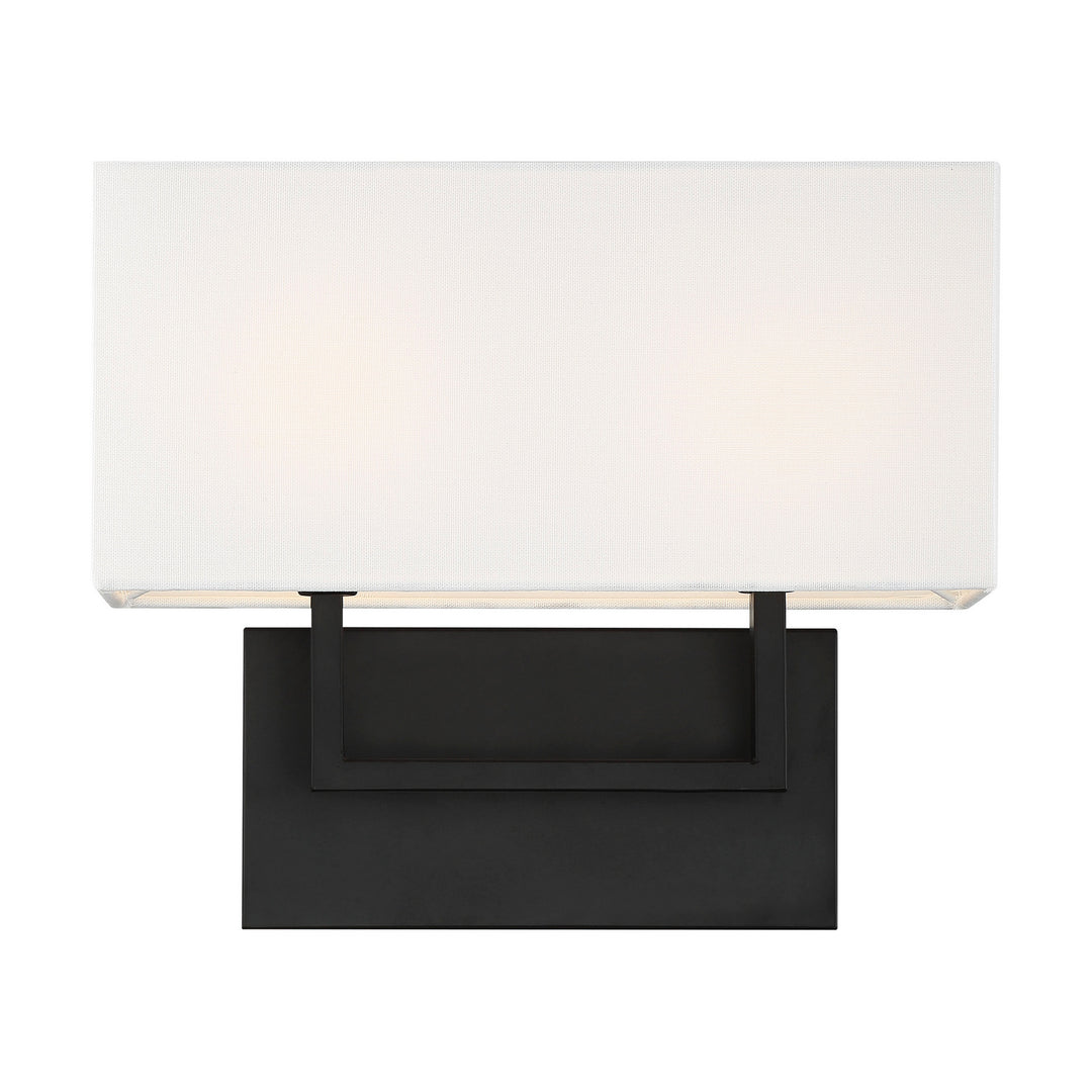 Nuvo Tribeca 60-6719 Wall Light - Aged Bronze / White Fabric