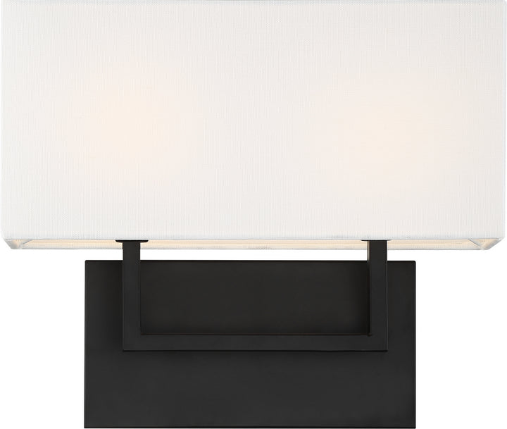 Nuvo Tribeca 60-6719 Wall Light - Aged Bronze / White Fabric