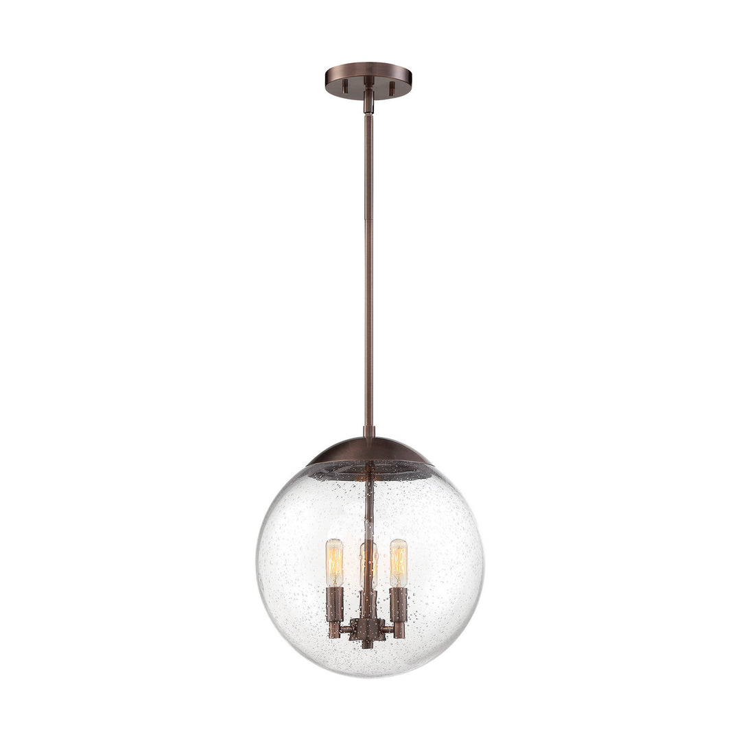 Nuvo Ariel 60-6741 Pendant Light - Antique Copper / Clear Seeded Glass