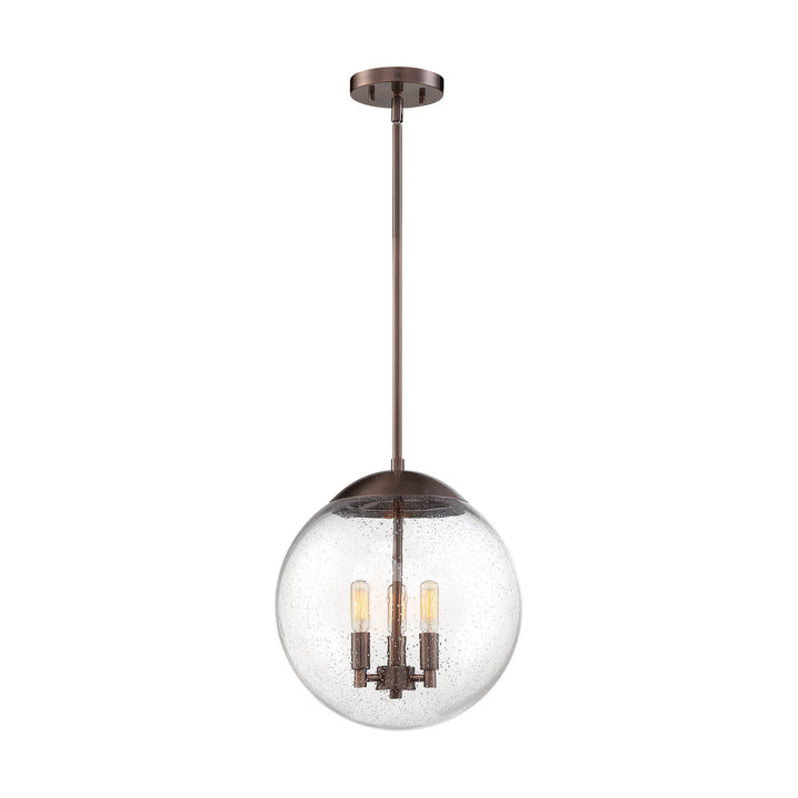 Nuvo Ariel 60-6741 Pendant Light - Antique Copper / Clear Seeded Glass