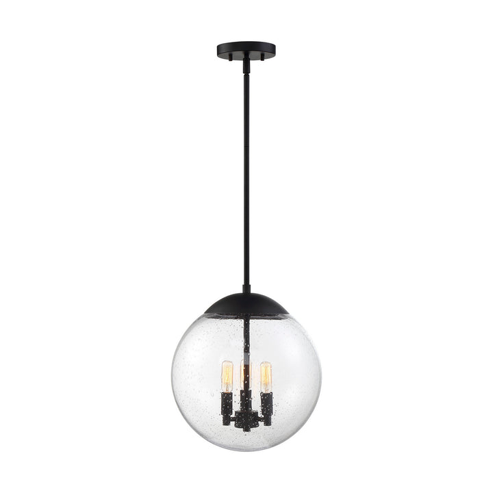 Nuvo Ariel 60-6742 Pendant Light - Matte Black / Clear Seeded