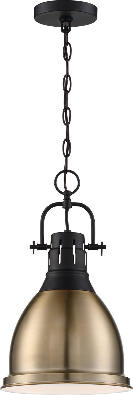 Nuvo Watson 60-6753 Pendant Light - Matte Black / Burnished Brass