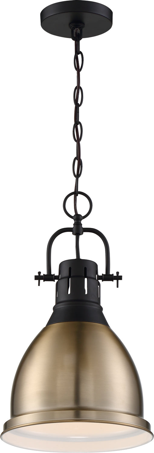 Nuvo Watson 60-6753 Pendant Light - Matte Black / Burnished Brass