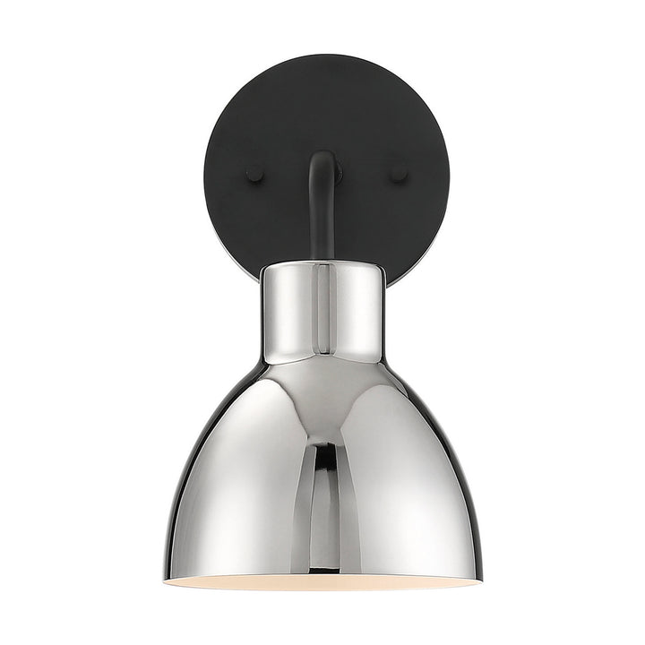 Nuvo Sloan 60-6771 Wall Light - Matte Black / Polished Nickel