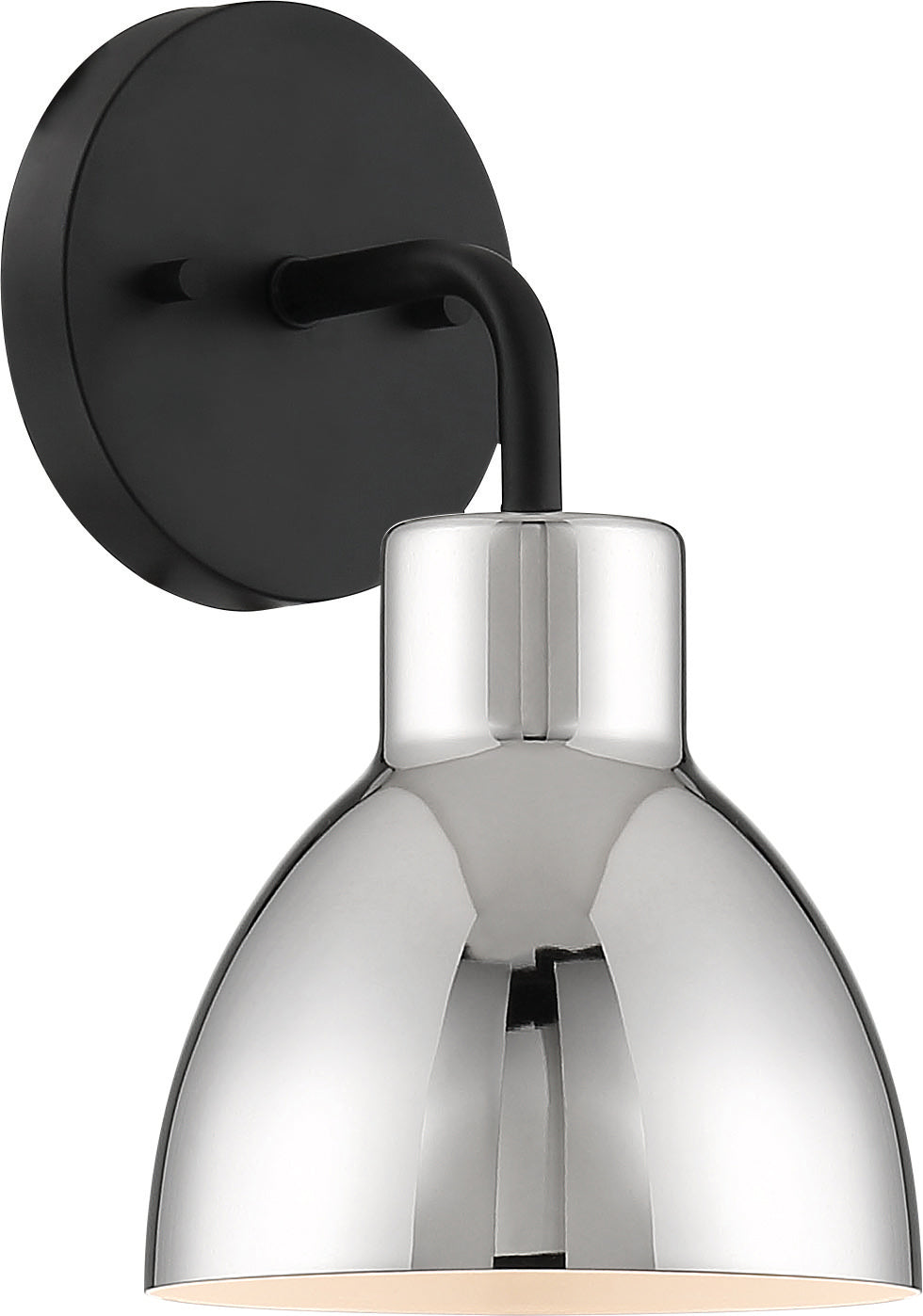Nuvo Sloan 60-6771 Wall Light - Matte Black / Polished Nickel