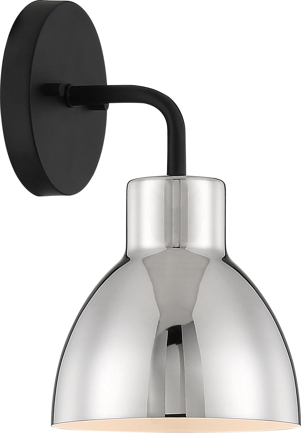 Nuvo Sloan 60-6771 Wall Light - Matte Black / Polished Nickel