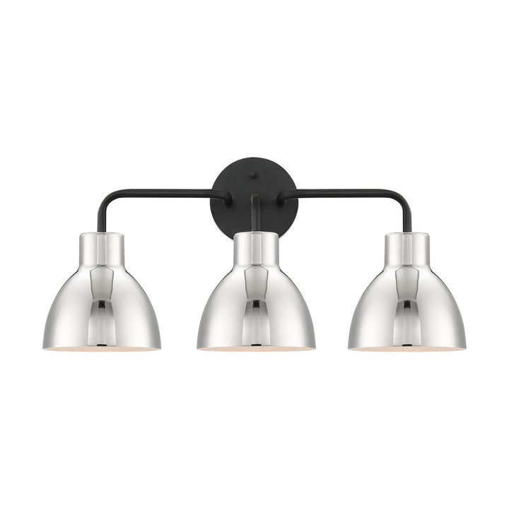 Nuvo Sloan 60-6773 Bath Vanity Light 22 in. wide - Matte Black / Polished Nickel