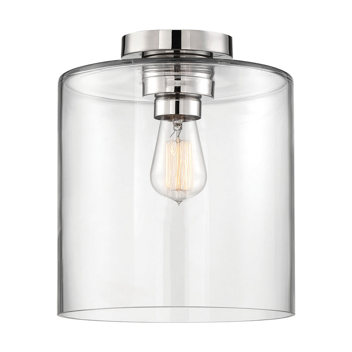 Nuvo Chantecleer 60-6778 Ceiling Light - Polished Nickel / Clear Glass