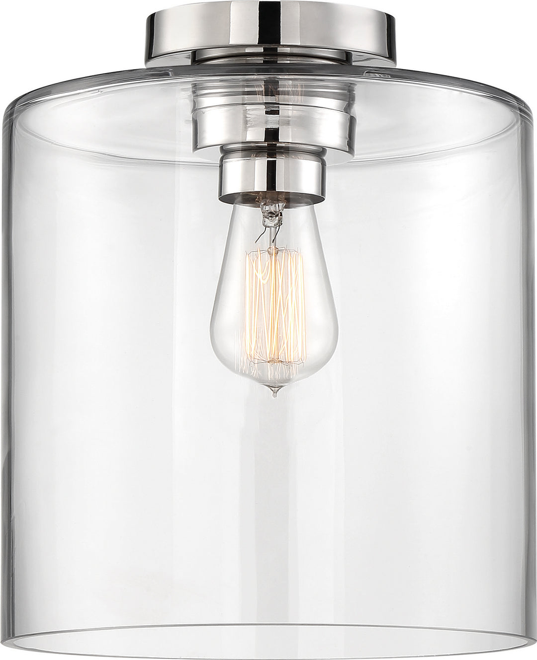 Nuvo Chantecleer 60-6778 Ceiling Light - Polished Nickel / Clear Glass