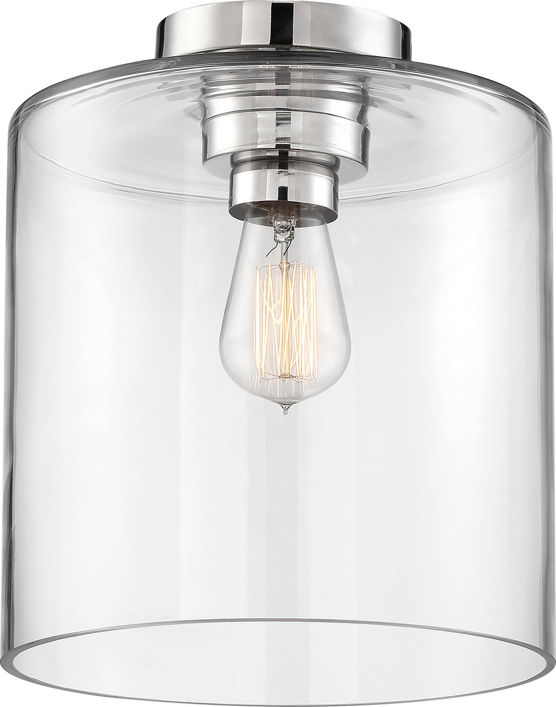 Nuvo Chantecleer 60-6778 Ceiling Light - Polished Nickel / Clear Glass