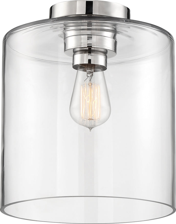 Nuvo Chantecleer 60-6778 Ceiling Light - Polished Nickel / Clear Glass