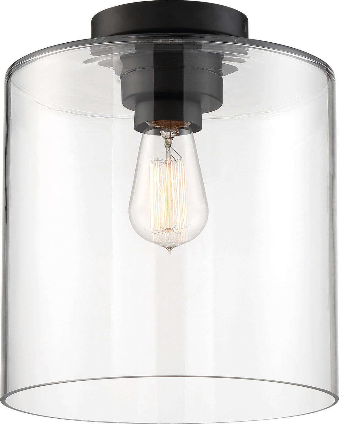 Nuvo Chantecleer 60-6779 Ceiling Light - Matte Black / Clear Glass