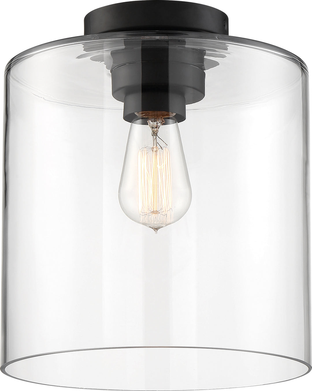 Nuvo Chantecleer 60-6779 Ceiling Light - Matte Black / Clear Glass