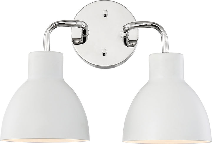 Nuvo Sloan 60-6782 Wall Light - Polished Nickel / White