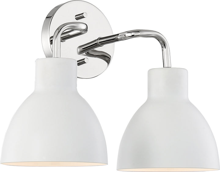 Nuvo Sloan 60-6782 Wall Light - Polished Nickel / White