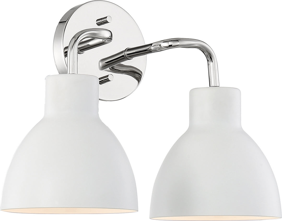 Nuvo Sloan 60-6782 Wall Light - Polished Nickel / White
