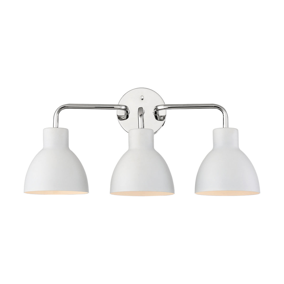 Nuvo Sloan 60-6783 Bath Vanity Light 22 in. wide - Polished Nickel / White