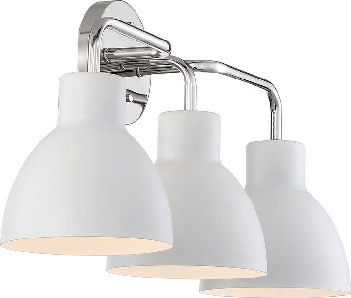 Nuvo Sloan 60-6783 Bath Vanity Light 22 in. wide - Polished Nickel / White