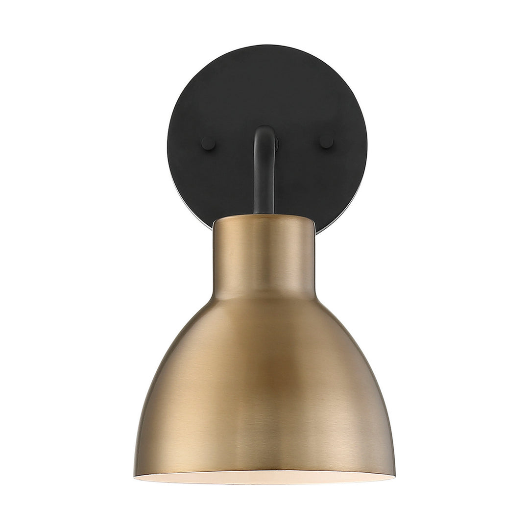 Nuvo Sloan 60-6791 Wall Light - Matte Black / Burnished Brass