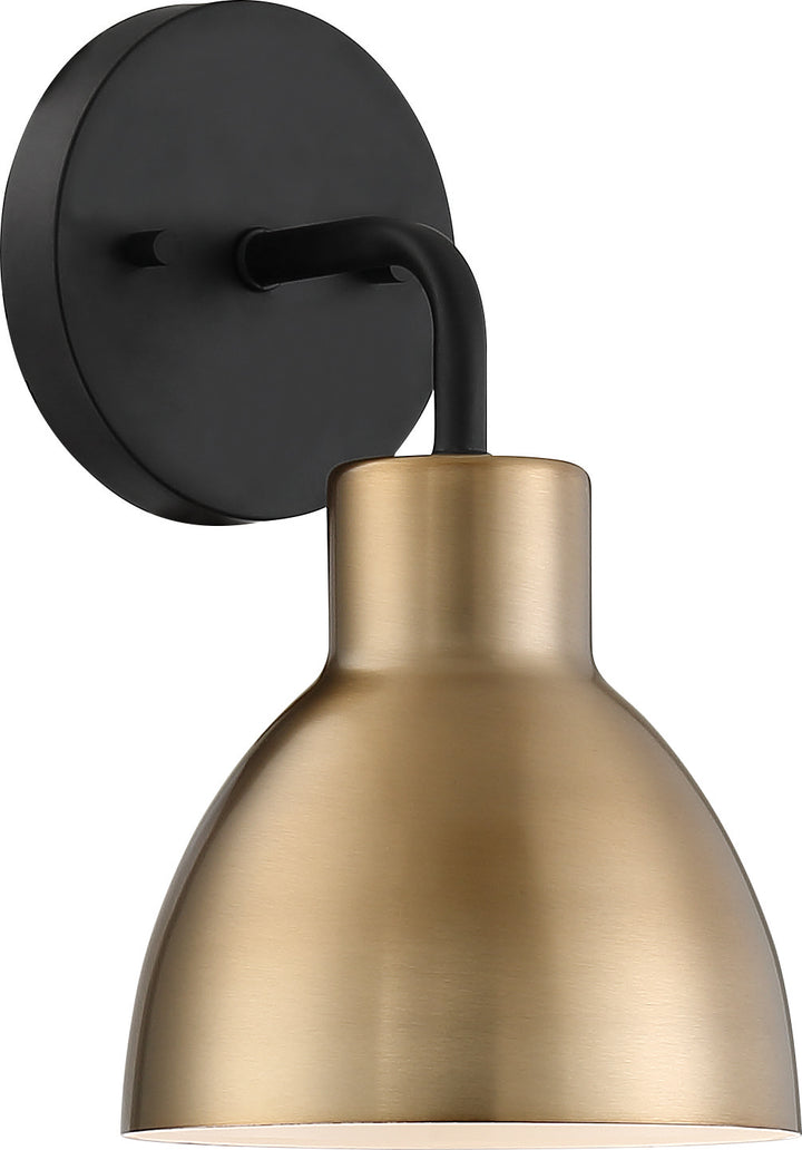 Nuvo Sloan 60-6791 Wall Light - Matte Black / Burnished Brass