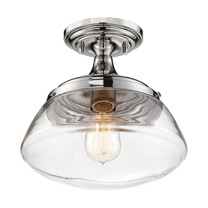 Nuvo Kew 60-6798 Ceiling Light - Polished Nickel / Clear Glass