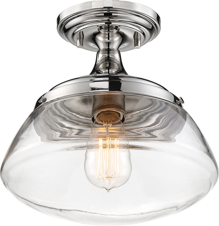 Nuvo Kew 60-6798 Ceiling Light - Polished Nickel / Clear Glass