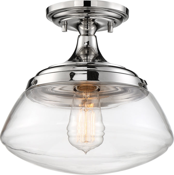 Nuvo Kew 60-6798 Ceiling Light - Polished Nickel / Clear Glass