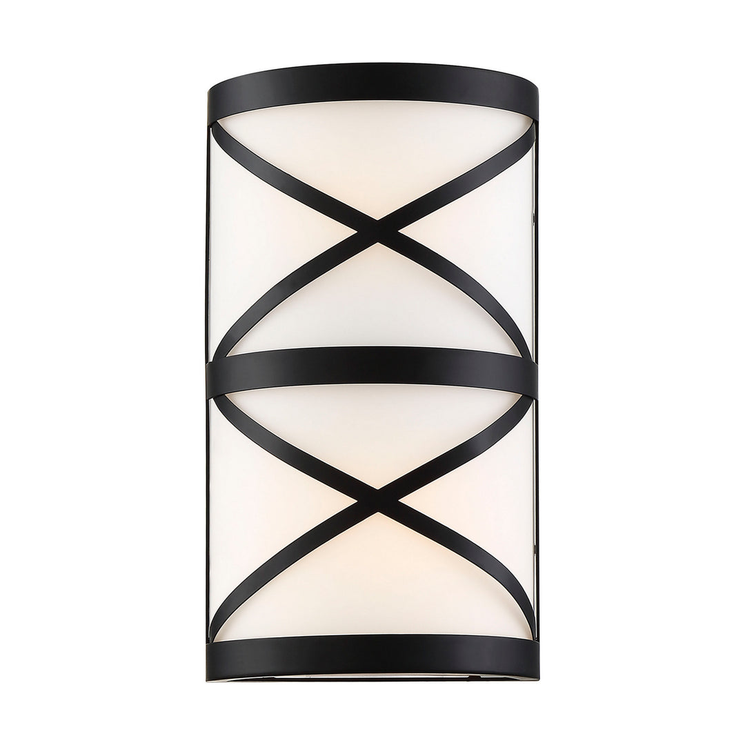 Nuvo Sylph 60-6840 Wall Light - Aged Bronze / Satin White Glass