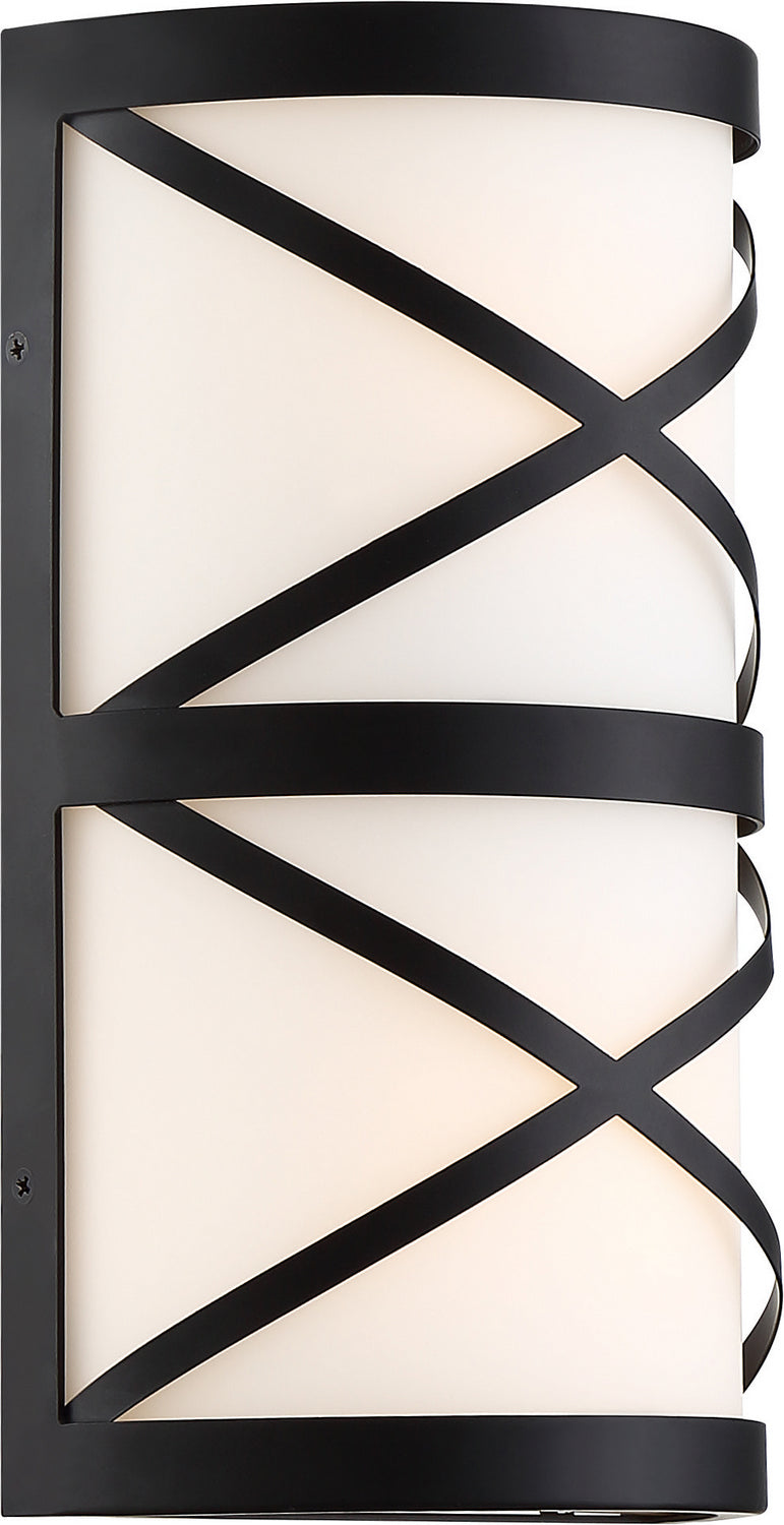 Nuvo Sylph 60-6840 Wall Light - Aged Bronze / Satin White Glass