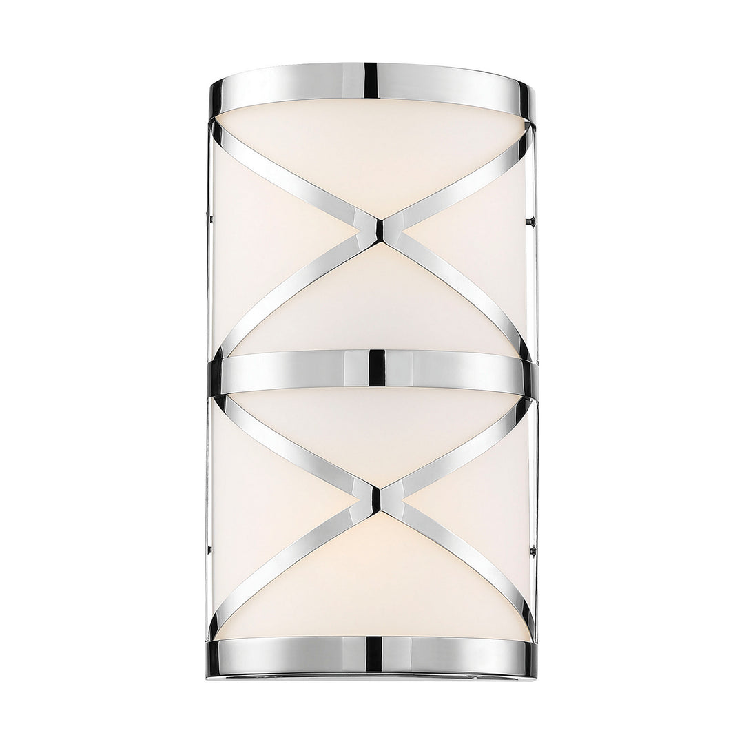 Nuvo Sylph 60-6841 Wall Light - Polished Nickel / Satin White Glass