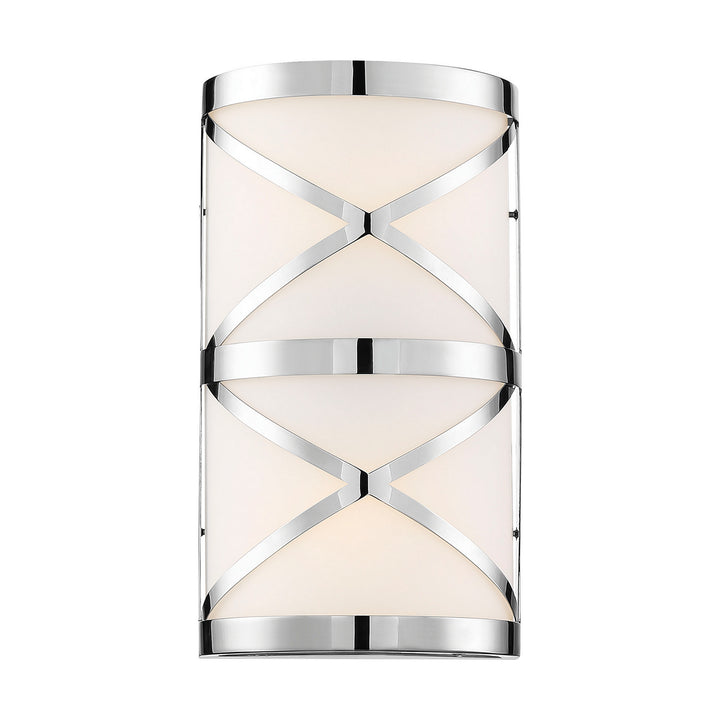 Nuvo Sylph 60-6841 Wall Light - Polished Nickel / Satin White Glass