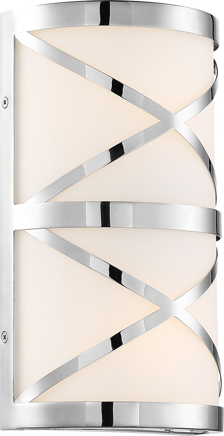 Nuvo Sylph 60-6841 Wall Light - Polished Nickel / Satin White Glass