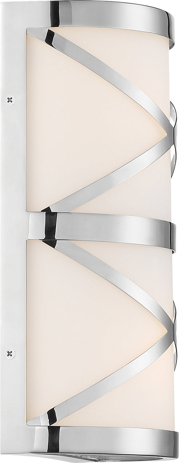 Nuvo Sylph 60-6841 Wall Light - Polished Nickel / Satin White Glass