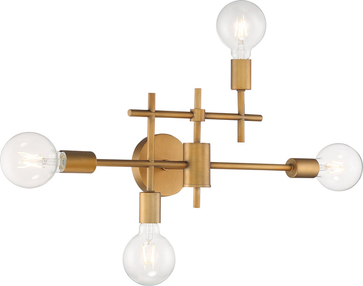 Nuvo Delphi 60-6871 Bath Vanity Light 23 in. wide - Aged Gold