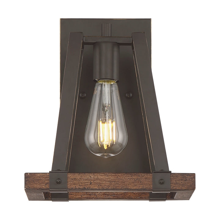 Nuvo Outrigger 60-6891 Wall Light - Mahogany Bronze / Nutmeg Wood