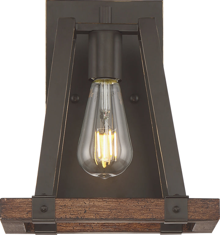 Nuvo Outrigger 60-6891 Wall Light - Mahogany Bronze / Nutmeg Wood