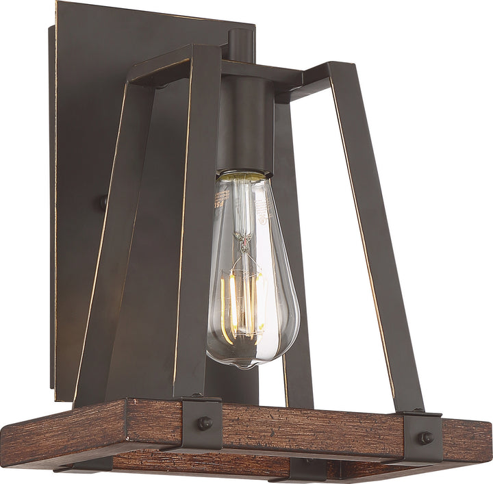 Nuvo Outrigger 60-6891 Wall Light - Mahogany Bronze / Nutmeg Wood