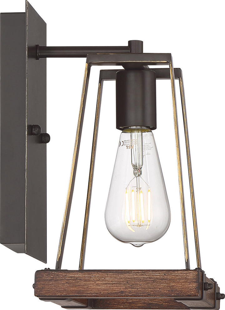 Nuvo Outrigger 60-6891 Wall Light - Mahogany Bronze / Nutmeg Wood
