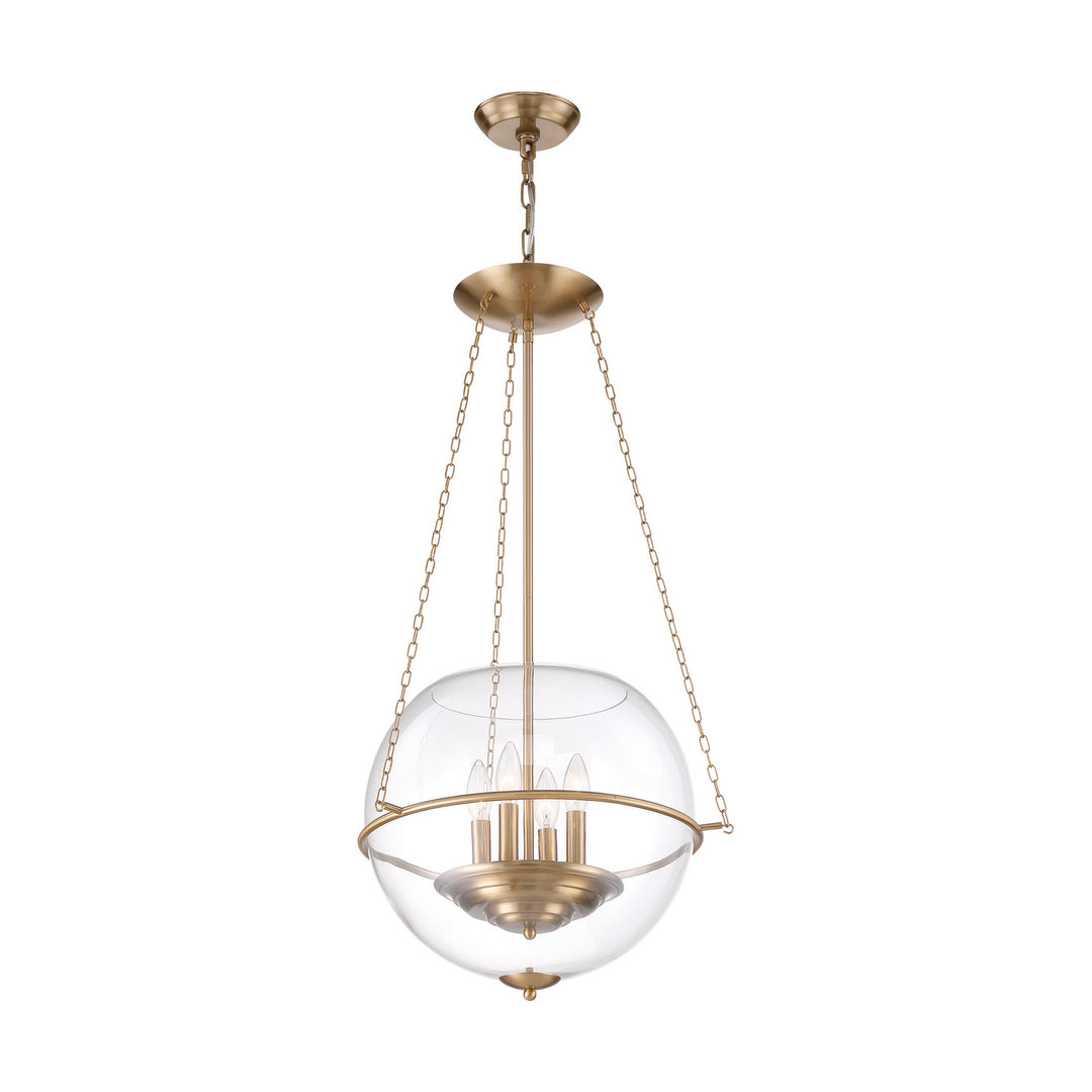 Nuvo Odyssey 60-6943 Pendant Light - Vintage Brass / Clear Glass