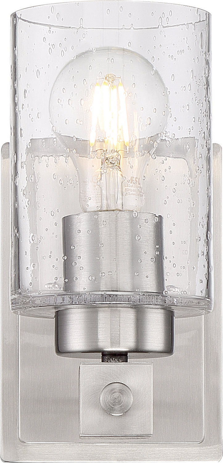 Nuvo Arabel 60-6961 Wall Light - Brushed Nickel / Nutmeg Wood