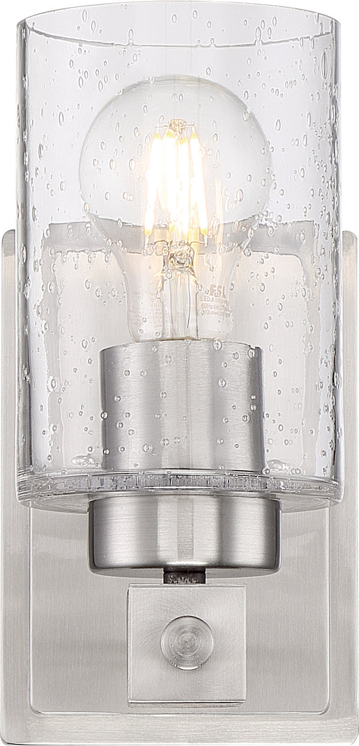 Nuvo Arabel 60-6961 Wall Light - Brushed Nickel / Nutmeg Wood