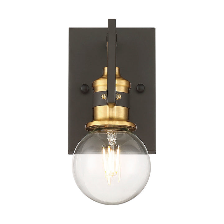 Nuvo Intention 60-6971 Wall Light - Warm Brass / Black