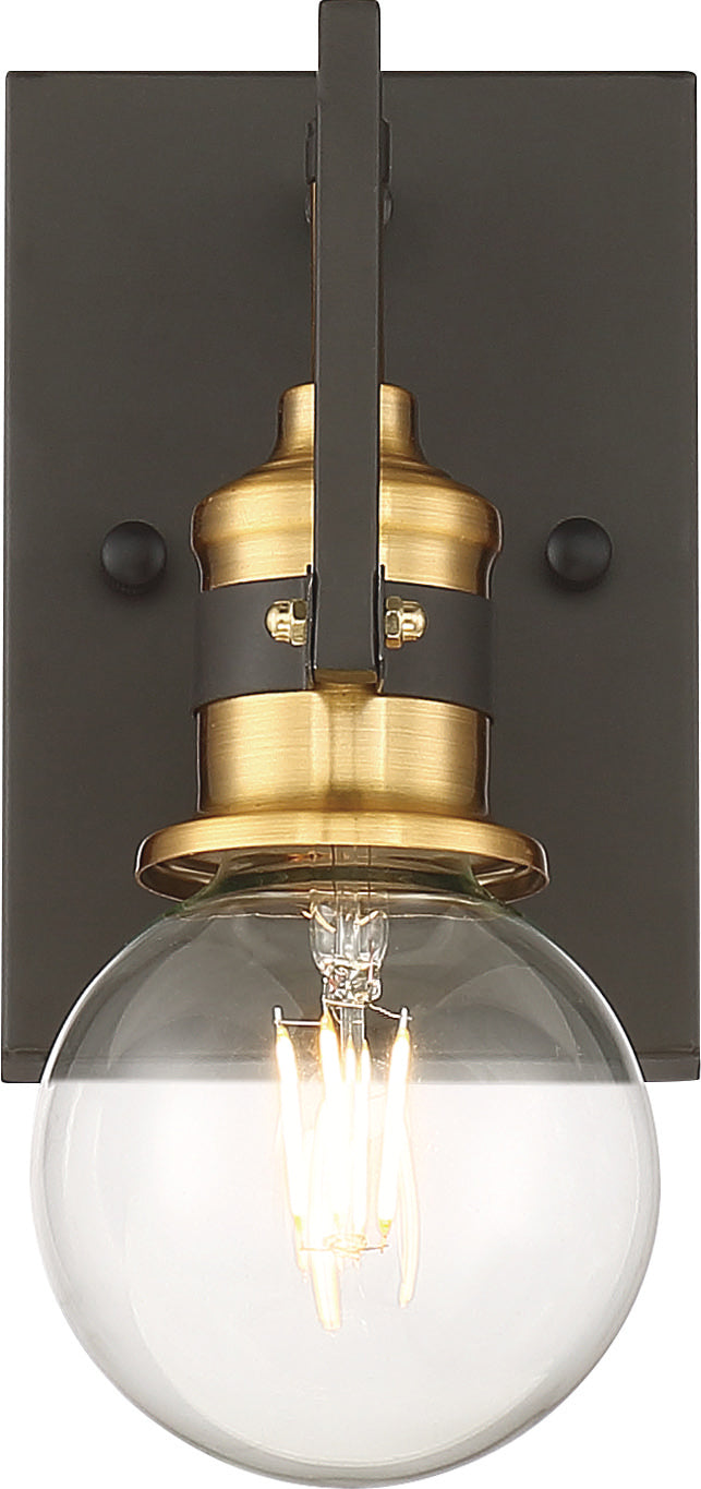 Nuvo Intention 60-6971 Wall Light - Warm Brass / Black