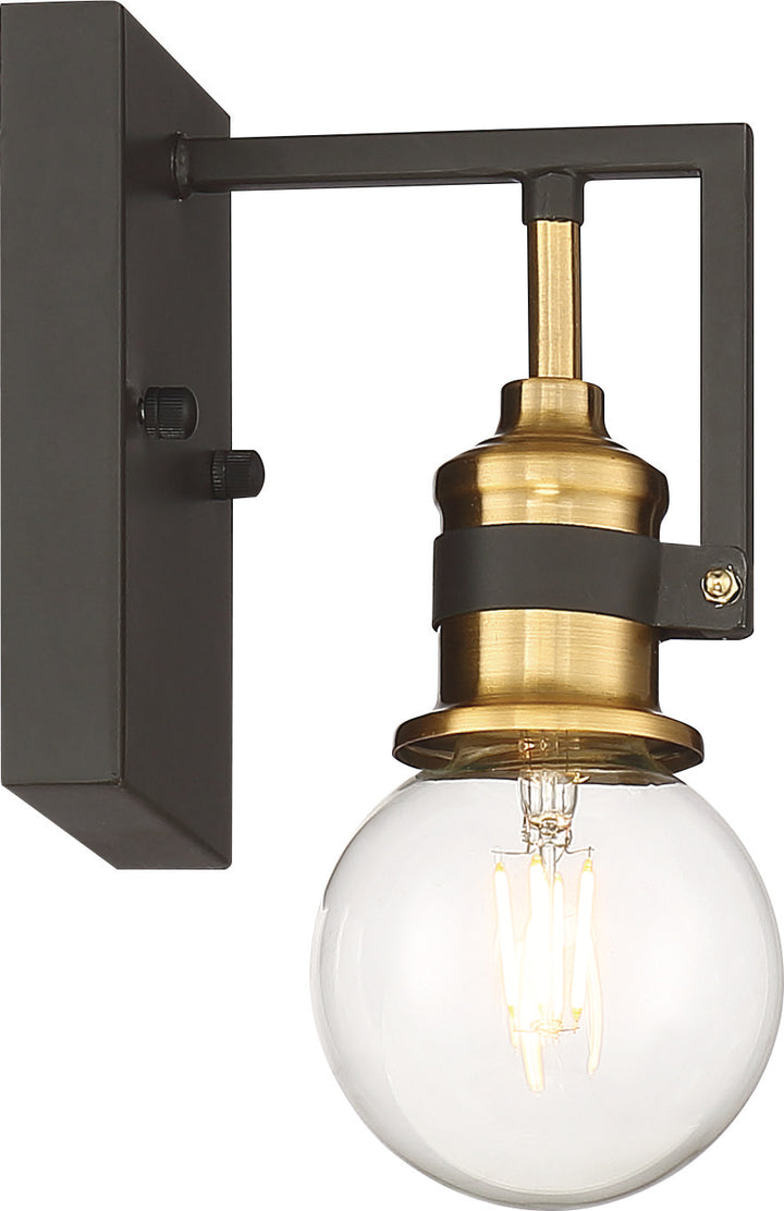 Nuvo Intention 60-6971 Wall Light - Warm Brass / Black