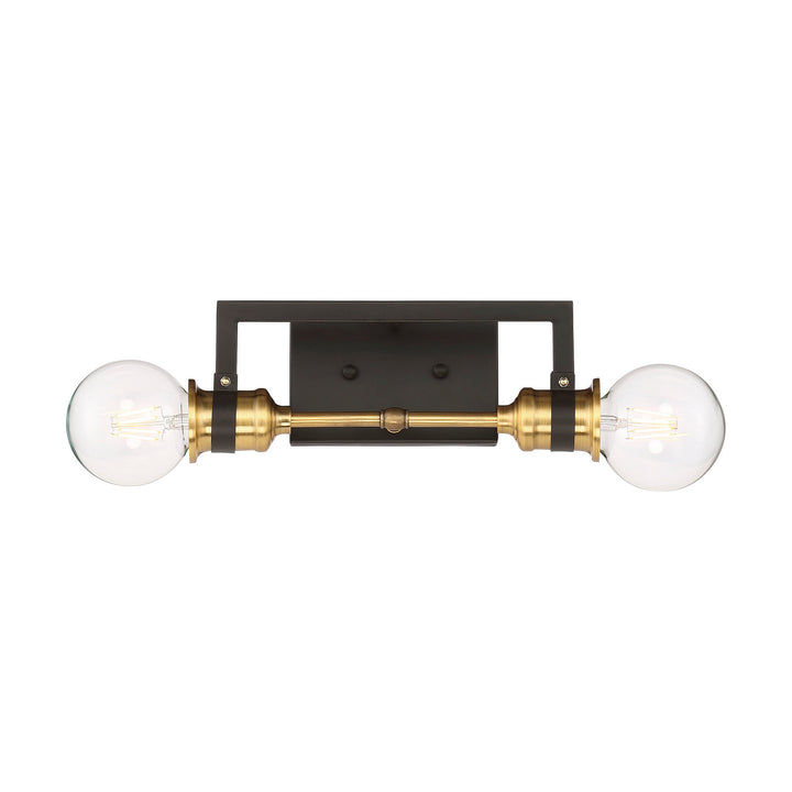 Nuvo Intention 60-6972 Bath Vanity Light 13 in. wide - Warm Brass / Black