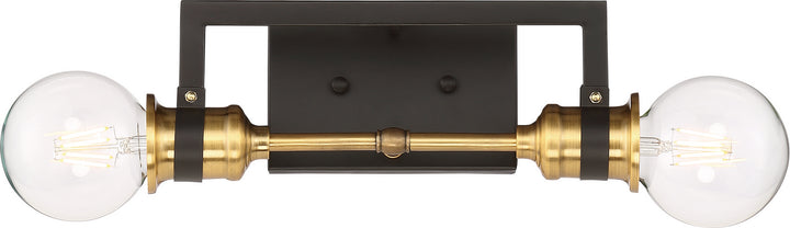 Nuvo Intention 60-6972 Bath Vanity Light 13 in. wide - Warm Brass / Black