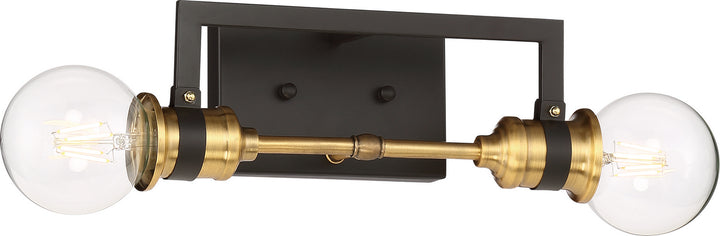 Nuvo Intention 60-6972 Bath Vanity Light 13 in. wide - Warm Brass / Black
