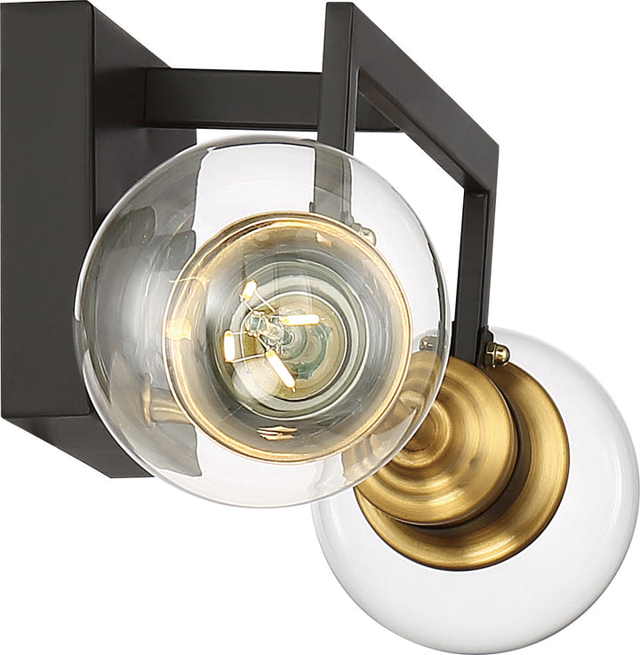 Nuvo Intention 60-6972 Bath Vanity Light 13 in. wide - Warm Brass / Black